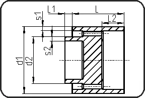 Poly-Flo adapter spoljnog omotača, mašinska obrada, istovremeno + kaskadno zavarivanje, PE 100-RC crna – kod 197.1