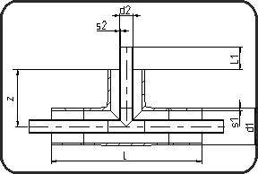 T-komad, brizganje+sklopljeno, Stepenasto + E-fuziono zavarivanje, HDPE/PVDF – kod 206