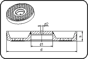 Induktofix disk, pribor za montažu, otvor 3mm, brizgano, Indukciono zavarivanje, VLDPE prirodna – kod 039.3