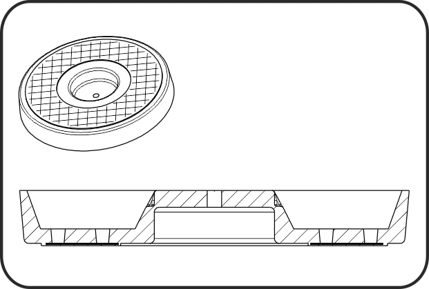 Induktofix disk, pribor za montažu, otvor 3mm, brizgano, Indukciono zavarivanje, VLDPE prirodna – kod 039.3