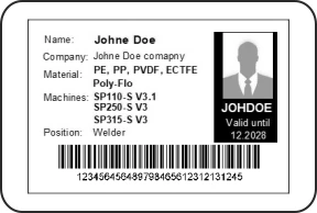 RFID kartica, obrađena i odštampana, SP serija – kod 110315.ST