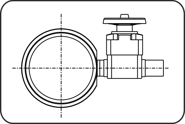 T-membranski ventil, ručno upravljanje, EPDM/PTFE membrana, mašinska obrada, čeono + IR zavarivanje, PP Pure siva – kod 240