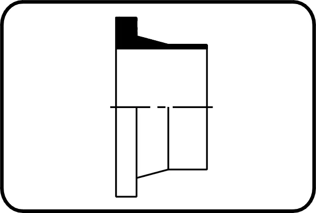 Stub prirubnica ANSI, kratki trn, brizganje, čeono + IR zavarivanje, PVDF UHP prirodna – kod 012.1