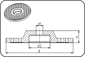 CPL Induktofix disk, Montažni pribor, 70/40 velika mreža, brizgano, Indukciono zavarivanje, HDPE crna – kod 039.4