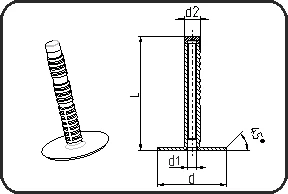 Sidro za beton, Montažni pribor, brizgano, PE 80 plava RAL5012 – kod 582